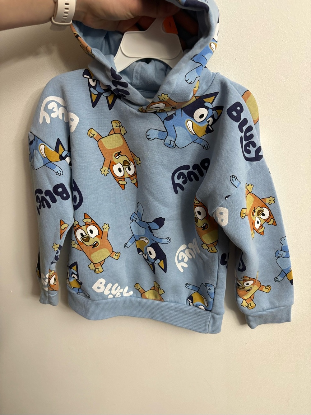 4/30$ Bluey Light Blue Kids' Hoodie 4-5 years